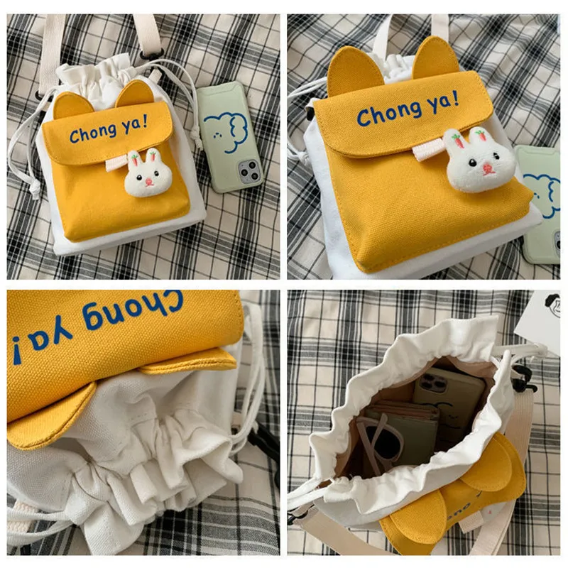 Patchwork Canvas Bag Women Cartoon Embroidery Shoulder Crossbody Bags Large Capacity Drawstring Totes Girl Daily Purse Phone Bag
Patchwork Canvas Bag Women Cartoon Embroidery Shoulder Crossbody Bags Large Capacity Drawstring Totes Girl Daily Purse Phone Bag