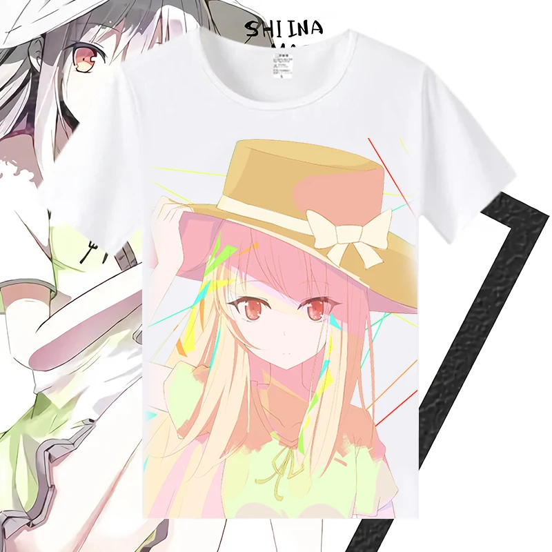 Женская футболка с коротким рукавом и аниме принтом S-XL