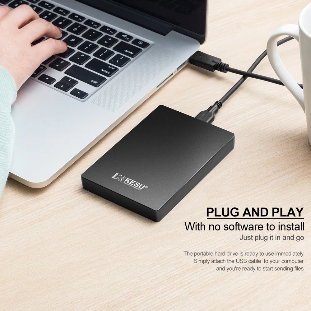 Внешний жесткий диск KESU 160 Гб USB3.0 SATA портативный HDD совместимый с Xbox One/Xbox