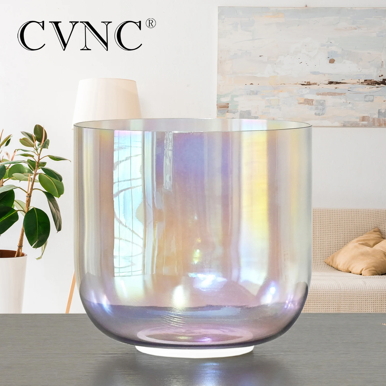 CVNC 7 Inch Clear Quartz Crystal Singing Bowl with Cosmic Light Crown Chakra Gray B Note 440Hz for Music Therapy Yoga Healing
CVNC 7 Inch Clear Quartz Crystal Singing Bowl with Cosmic Light Crown Chakra Gray B Note 440Hz for Music Therapy Yoga Healing