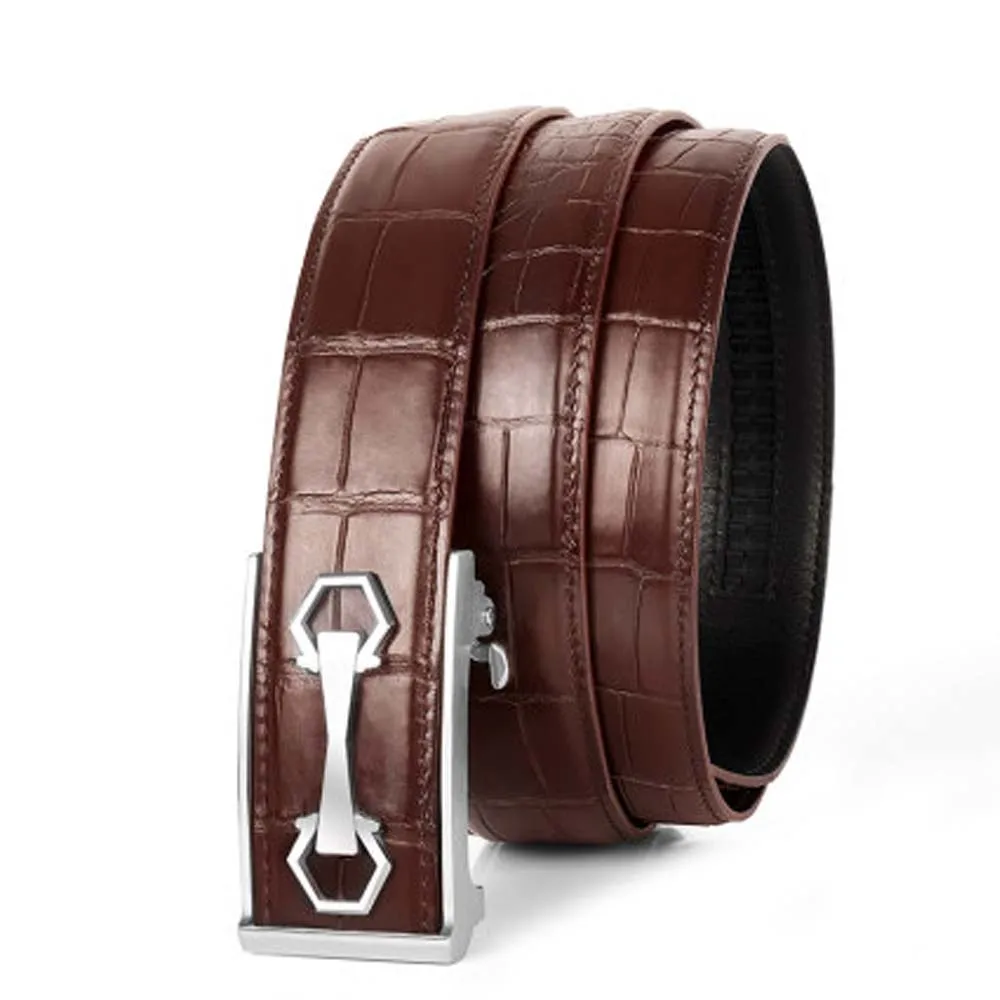 

weitasi Nile crocodile belt male Genuine leather Tungsten steel Automatic buckle men belt male business leisure belt