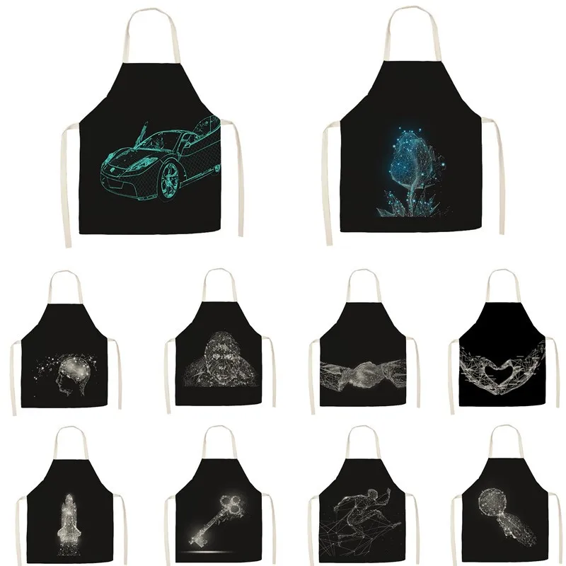 1Pcs Kitchen Apron Black theme geometry Printed Sleeveless Cotton Linen Aprons for Men Women Home Cleaning Tools 55*68cm
1Pcs Kitchen Apron Black theme geometry Printed Sleeveless Cotton Linen Aprons for Men Women Home Cleaning Tools 55*68cm