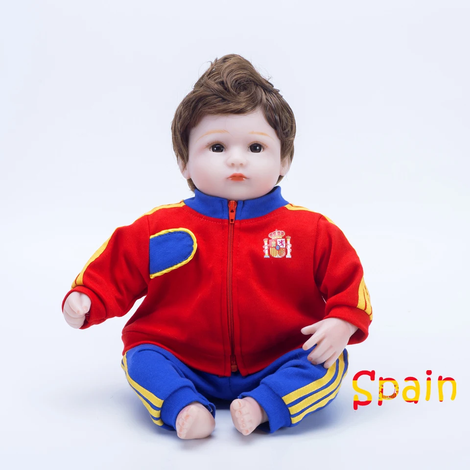 EUFA евро 2020 EFC 18 дюймов футбольная кукла bebe reborn Младенцы силиконовые boneca