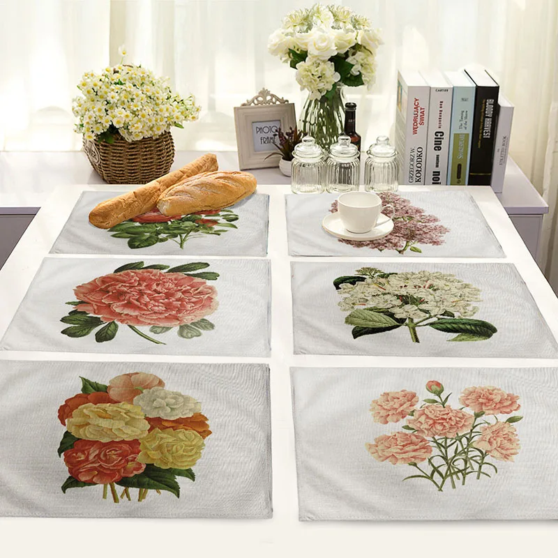 Cotton Linen Placemats Plant Flowers Printed Coasters Non-slip Insulation Mats Table Bowls Kitchen Table Decorations 42*32cm 1pc
Cotton Linen Placemats Plant Flowers Printed Coasters Non-slip Insulation Mats Table Bowls Kitchen Table Decorations 42*32cm 1pc