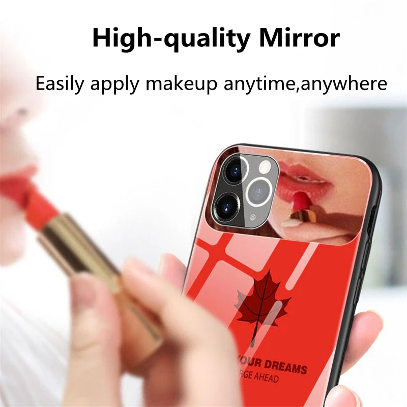 Mirror Tempered Glass Phone Case For iPhone 11 Pro MAX XSMAX XS XR X 7 8 Plus Makeup Lens Protection Silicone Shockproof Cover
Mirror Tempered Glass Phone Case For iPhone 11 Pro MAX XSMAX XS XR X 7 8 Plus Makeup Lens Protection Silicone Shockproof Cover