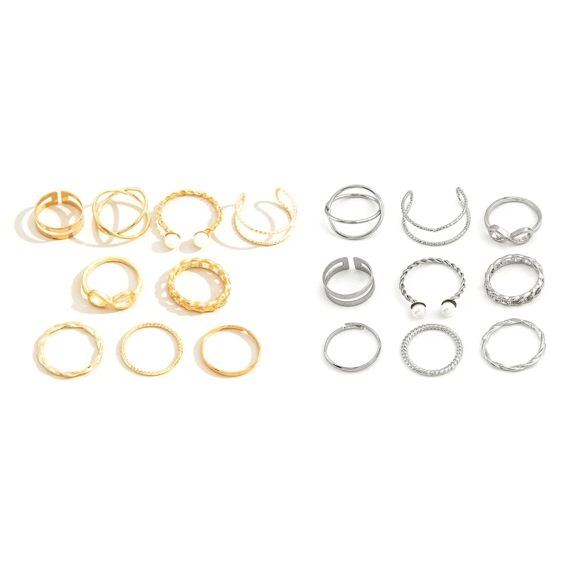 9x Finger Ring Stackable Band Ring Twist Ring Adjustable Jewelry Multiple Size Fast Reach
9x Finger Ring Stackable Band Ring Twist Ring Adjustable Jewelry Multiple Size Fast Reach