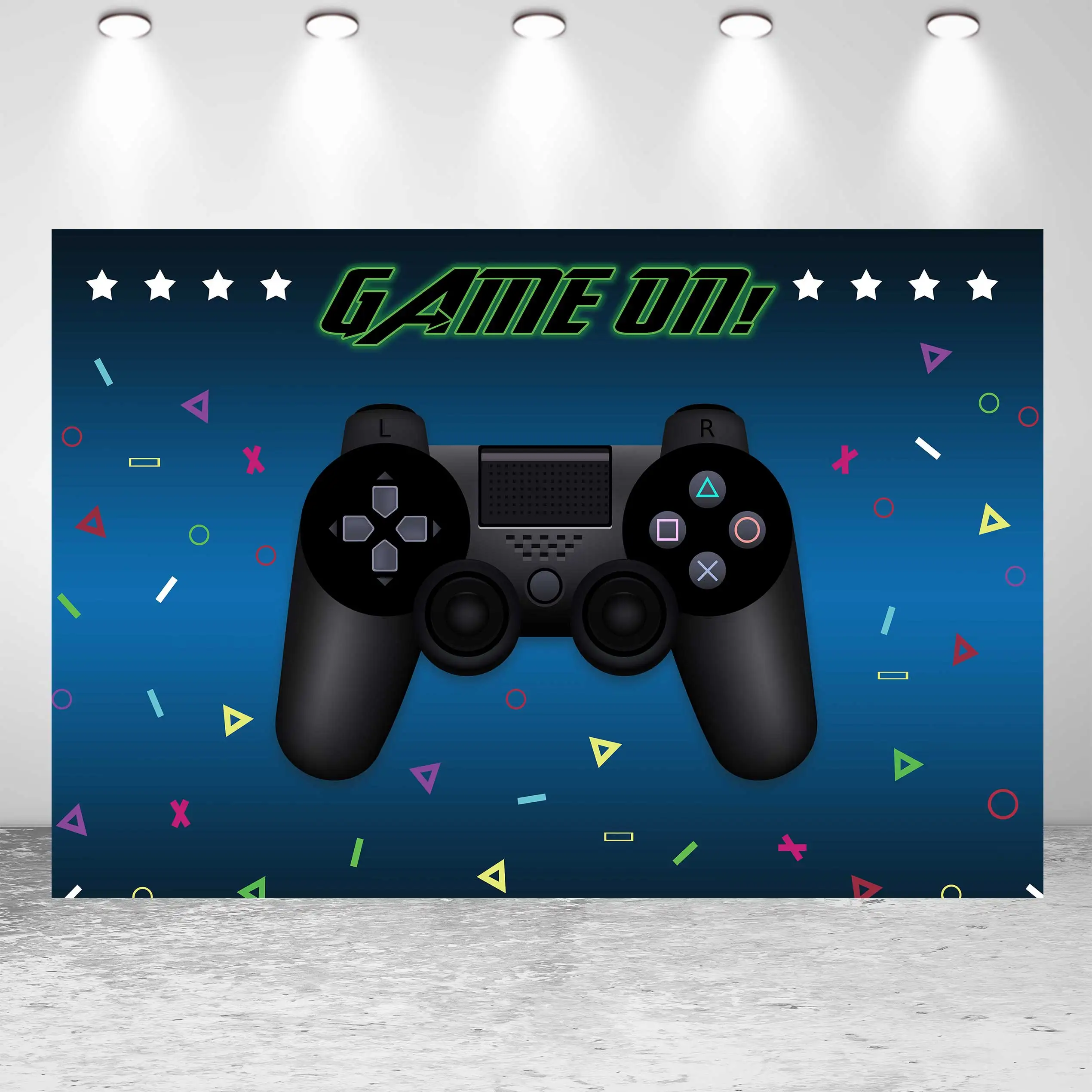 Геймпад для дня рождения NeoBack, синий, черный контроллер уровня вверх, игровой баннер для вечевечерние BoyCartoon, фон для фотосъемки
Геймпад для дня рождения NeoBack, синий, черный контроллер уровня вверх, игровой баннер для вечевечерние BoyCartoon, фон для фотосъемки