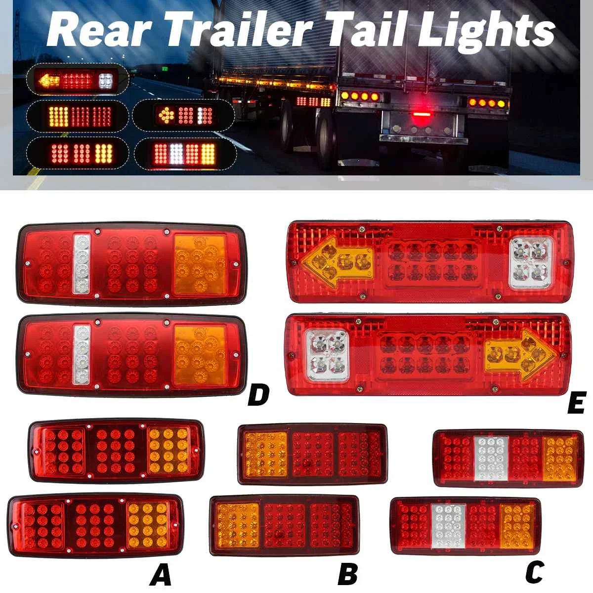 2pcs 24V Car Truck Tail Light Brake Light Stop Turn Signal Lamp Rear Reverse Lamp For Trailer Lorry Bus Caravans Boat Campers
2pcs 24V Car Truck Tail Light Brake Light Stop Turn Signal Lamp Rear Reverse Lamp For Trailer Lorry Bus Caravans Boat Campers