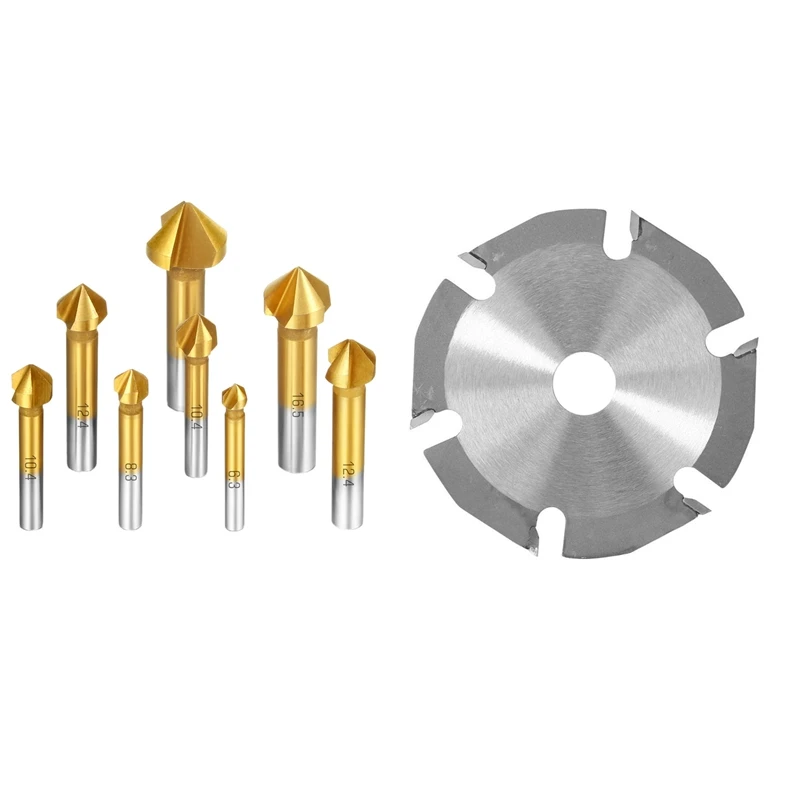 Набор зенкеров из быстрорежущей стали, 8 шт., Твердосплавные наконечники для циркулярной пилы, по дереву, 90 градусов и 1x125 мм
Набор зенкеров из быстрорежущей стали, 8 шт., Твердосплавные наконечники для циркулярной пилы, по дереву, 90 градусов и 1x125 мм