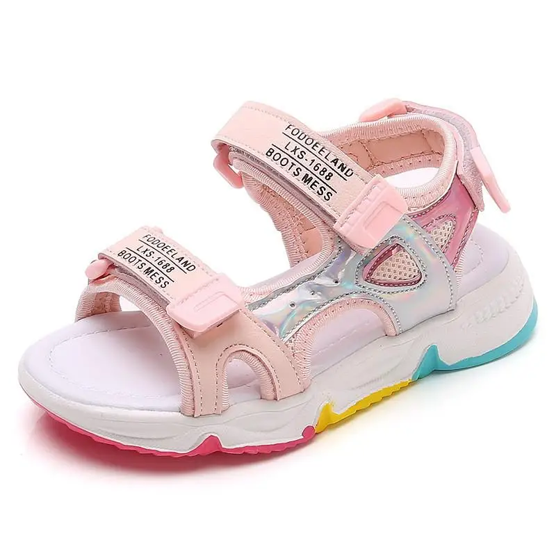 COZULMA Girls Sandals Rainbow Sole Children's Beach Shoes 2021 Summer Kids Sandals For Girls Princess Leather Casual Shoes 27-38
COZULMA Girls Sandals Rainbow Sole Children's Beach Shoes 2021 Summer Kids Sandals For Girls Princess Leather Casual Shoes 27-38