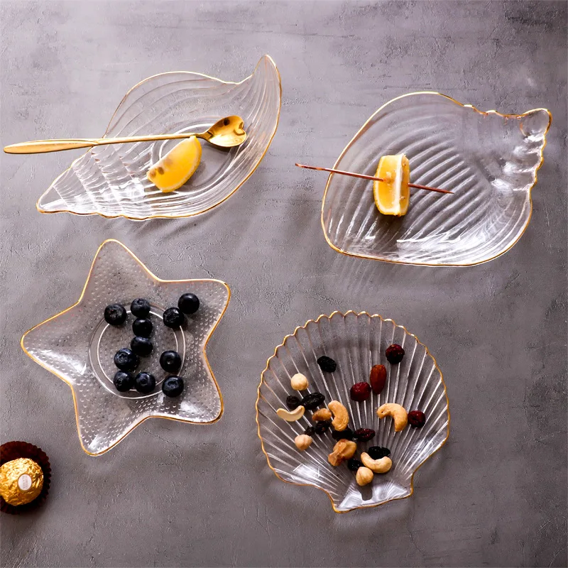 Creative Phnom Penh transparent glass plate ocean series dish tableware set fruit plate snack dessert cake plate
Creative Phnom Penh transparent glass plate ocean series dish tableware set fruit plate snack dessert cake plate