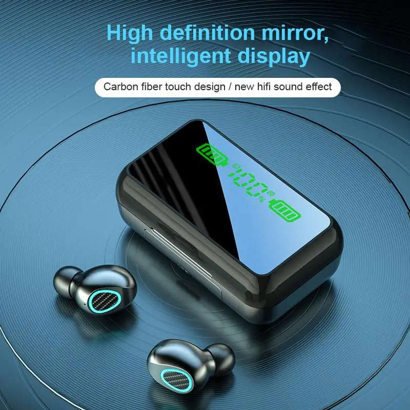 Wireless Headphones With Mic Sports Waterproof TWS Bluetooth-compatible Earphones Touch Control Wireless Headsets Earbuds Phone
Wireless Headphones With Mic Sports Waterproof TWS Bluetooth-compatible Earphones Touch Control Wireless Headsets Earbuds Phone
