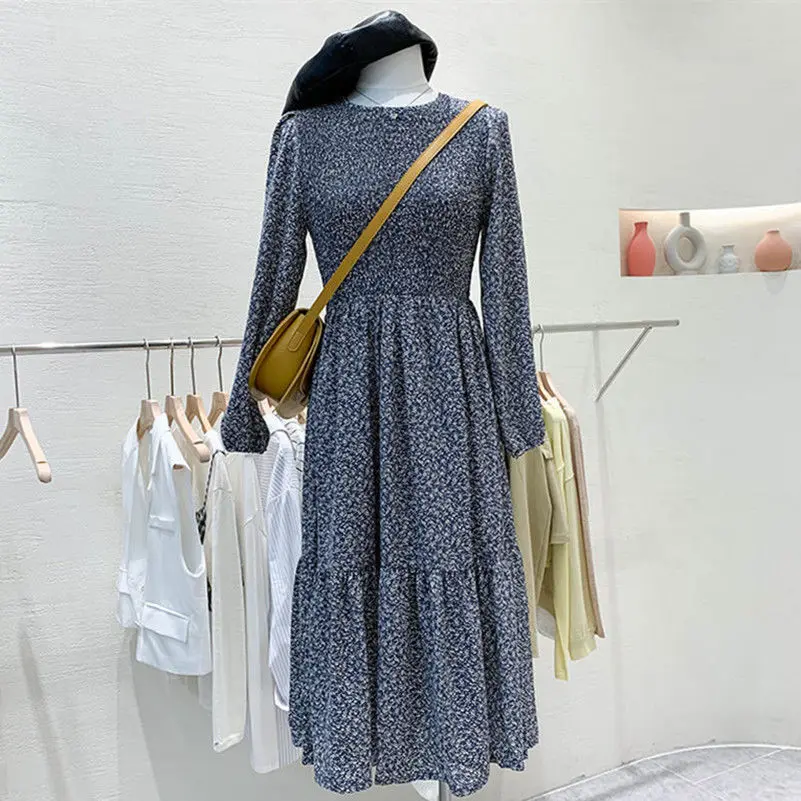 Women's Spring Autumn Chiffon Dress Women's Long Sleeve O-neck Printed Ruffles Korean Casual Dress SS3667
Women's Spring Autumn Chiffon Dress Women's Long Sleeve O-neck Printed Ruffles Korean Casual Dress SS3667