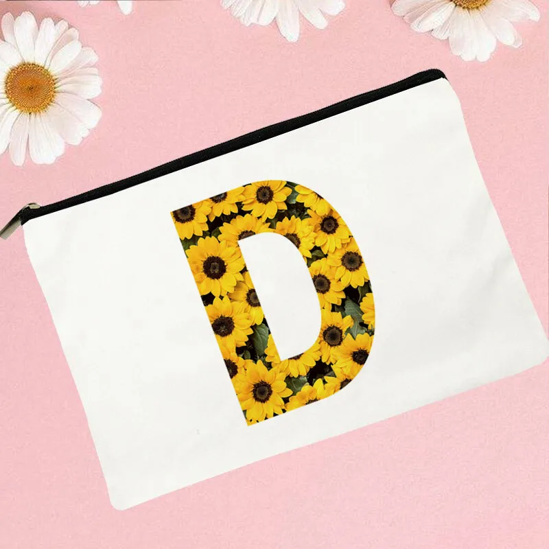 Women Sunflowers Letter D Printed Make up bag Fashion Women Cosmetics Organizer Bag for Travel Colorful Storage Bag for Lady Bag
Women Sunflowers Letter D Printed Make up bag Fashion Women Cosmetics Organizer Bag for Travel Colorful Storage Bag for Lady Bag