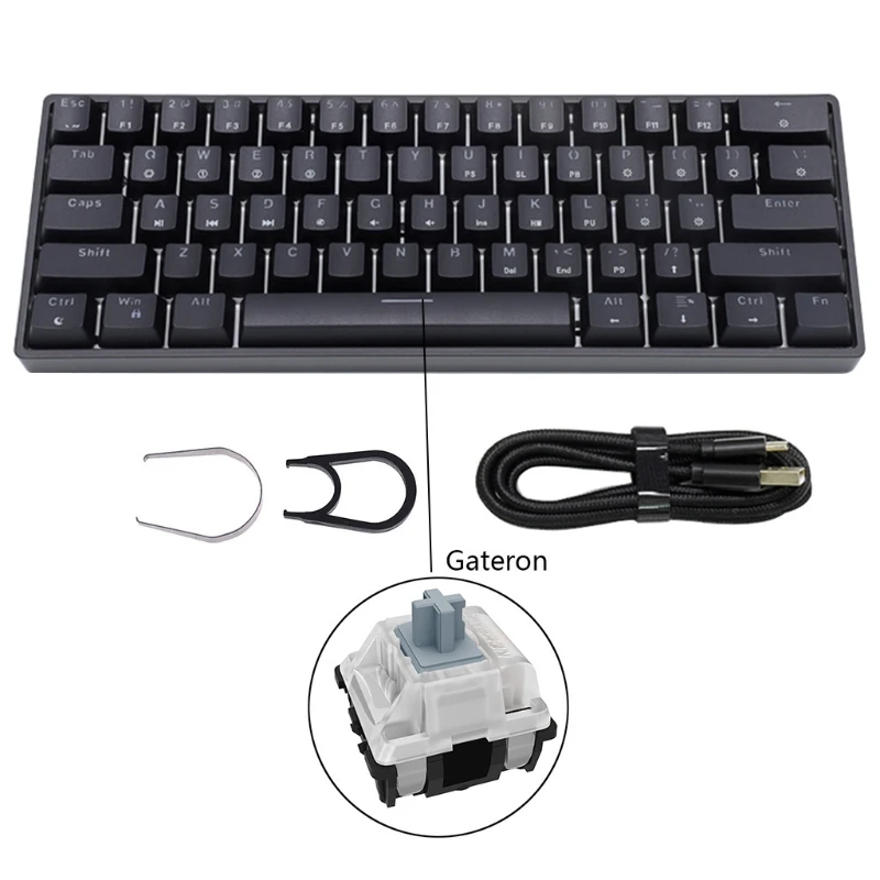 SK61 Mini Portable 60% Mechanical Keyboard Gateron optical Switches RGB Backlit Hot Swappable Wired Gaming Keyboard for PC
SK61 Mini Portable 60% Mechanical Keyboard Gateron optical Switches RGB Backlit Hot Swappable Wired Gaming Keyboard for PC