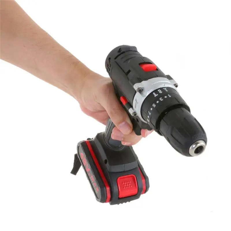 48VF Electric Drill Impact Drill Cordless Screwdriver Lithium Battery Cordless Drill Wrench Wireless Electric Drill Set For Home
48VF Electric Drill Impact Drill Cordless Screwdriver Lithium Battery Cordless Drill Wrench Wireless Electric Drill Set For Home