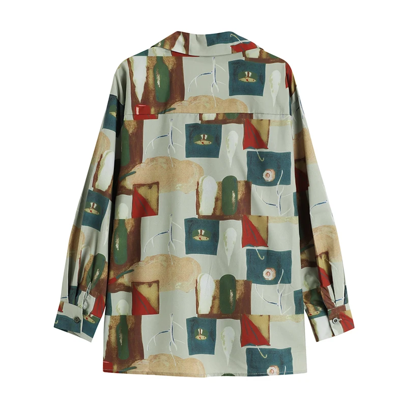 Vintage Print Button shirt women's early spring new design sense Korean loose POLO collar long sleeve Casual all-match shirt
Vintage Print Button shirt women's early spring new design sense Korean loose POLO collar long sleeve Casual all-match shirt