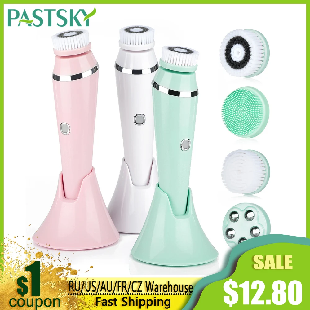 4 in 1 Facial Cleansing Brush Rechargeable Electric Waterproof Spin Sonic Exfoliating Face Scrubber Brush Kit Skin Care Machine
4 in 1 Facial Cleansing Brush Rechargeable Electric Waterproof Spin Sonic Exfoliating Face Scrubber Brush Kit Skin Care Machine