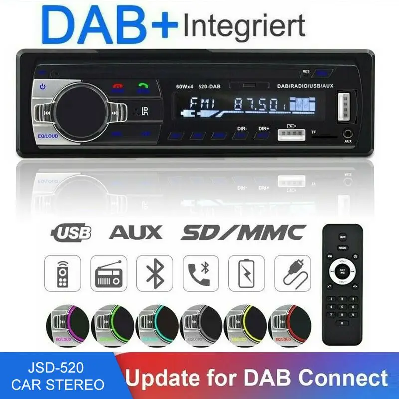 Автомагнитола 1 DIN с MP3-плеером, стерео-система для автомобиля, с поддержкой Bluetooth, TF, FM, USB, SD, AUX
Автомагнитола 1 DIN с MP3-плеером, стерео-система для автомобиля, с поддержкой Bluetooth, TF, FM, USB, SD, AUX