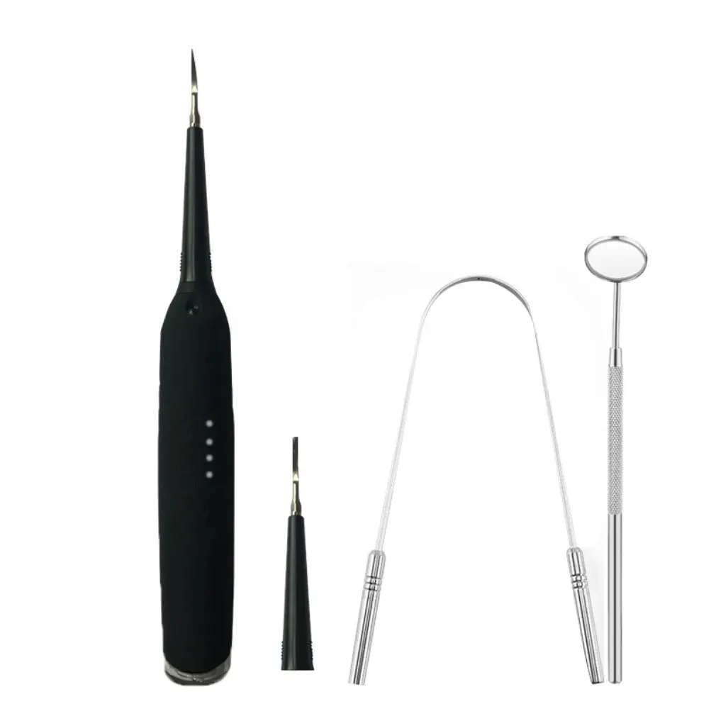Dental Care Tools Electric Tooth Cleaning And Scaler Black Mouth Mirror + U-shaped Tongue Scraper Set
Dental Care Tools Electric Tooth Cleaning And Scaler Black Mouth Mirror + U-shaped Tongue Scraper Set