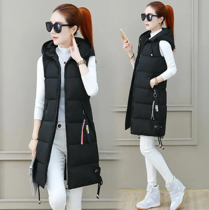 #0418 Long Vest Waistcoat Jacket Women Zipper Casual Vest Coat Female Down Cotton Waistcoat Bodywarmer Vest Female Autumn Winter
#0418 Long Vest Waistcoat Jacket Women Zipper Casual Vest Coat Female Down Cotton Waistcoat Bodywarmer Vest Female Autumn Winter