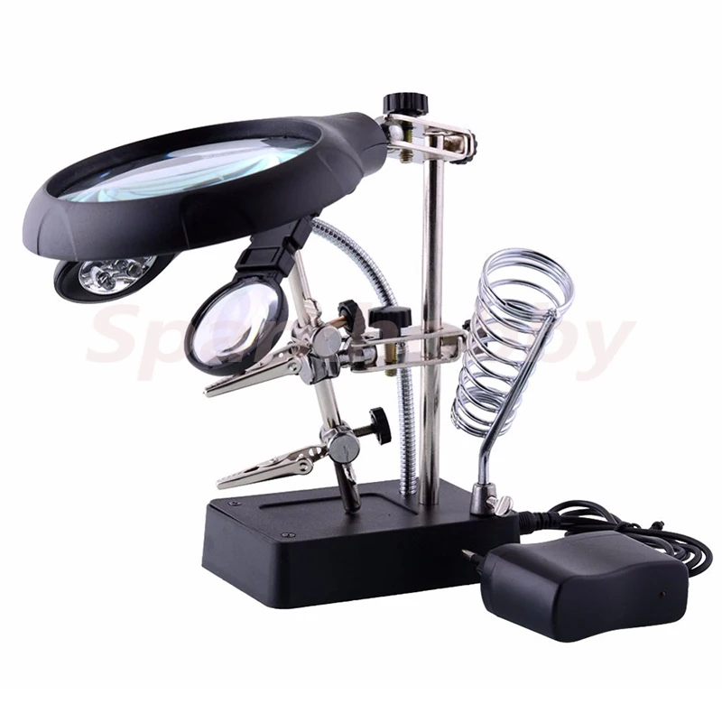 1PC Welding Magnifying Glass 5 LED Auxiliary Clip Magnifier AC/DC Interchangeable Desktop Magnifier Soldering Repair Tool
1PC Welding Magnifying Glass 5 LED Auxiliary Clip Magnifier AC/DC Interchangeable Desktop Magnifier Soldering Repair Tool