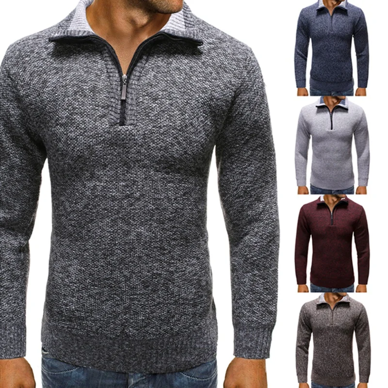 Men's Zipper Plus Velvet Padded Pullover Sweater Cardigan Stand Collar Sweater Coat
Men's Zipper Plus Velvet Padded Pullover Sweater Cardigan Stand Collar Sweater Coat