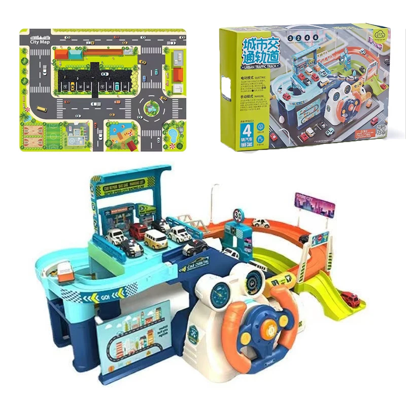 Urban Traffic Rail Car Adventure Toy Parking Building Steering Wheel Music Table Game Electric Manual Modes Toys Children Gift
Urban Traffic Rail Car Adventure Toy Parking Building Steering Wheel Music Table Game Electric Manual Modes Toys Children Gift
