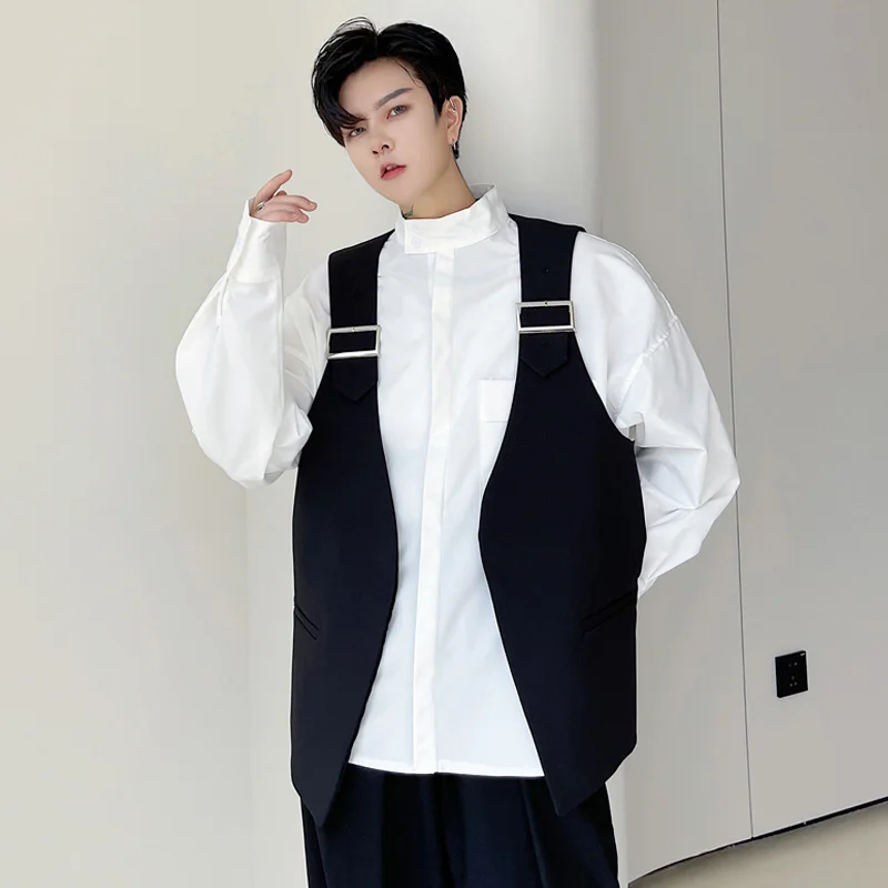 Мужской костюм жилет сетка красный жареный улица без рукавов модный бренд миниатюрный дизайн для пожилых Парикмахерская Мода 
Мужской костюм жилет сетка красный жареный улица без рукавов модный бренд миниатюрный дизайн для пожилых Парикмахерская Мода