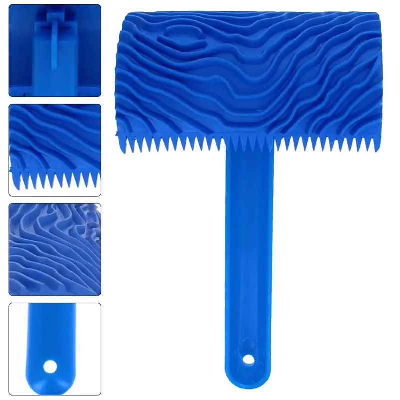 1pc Blue Rubber Wood Grain Paint Roller Brush DIY Graining Painting Tool Wood Grain Pattern Wall Art Painting Roller Home Tool
1pc Blue Rubber Wood Grain Paint Roller Brush DIY Graining Painting Tool Wood Grain Pattern Wall Art Painting Roller Home Tool