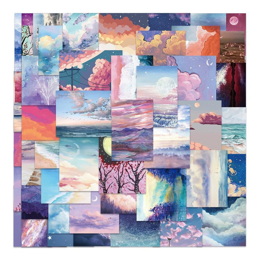 10/30/50PCS/ Sticker Landscape Oil Painting Graffiti Laptop Skateboard Guitar Refrigerator Water Cup Waterproof Sticker Wholesal
10/30/50PCS/ Sticker Landscape Oil Painting Graffiti Laptop Skateboard Guitar Refrigerator Water Cup Waterproof Sticker Wholesal