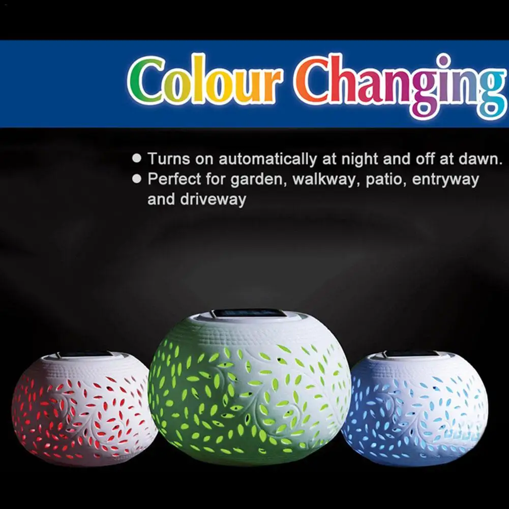 Garden LED Solar Light Color Changing Hollow Projection Lamp Ceramic Lamp Decorative Solar Lawn Patio Walkway Table Night Light
Garden LED Solar Light Color Changing Hollow Projection Lamp Ceramic Lamp Decorative Solar Lawn Patio Walkway Table Night Light