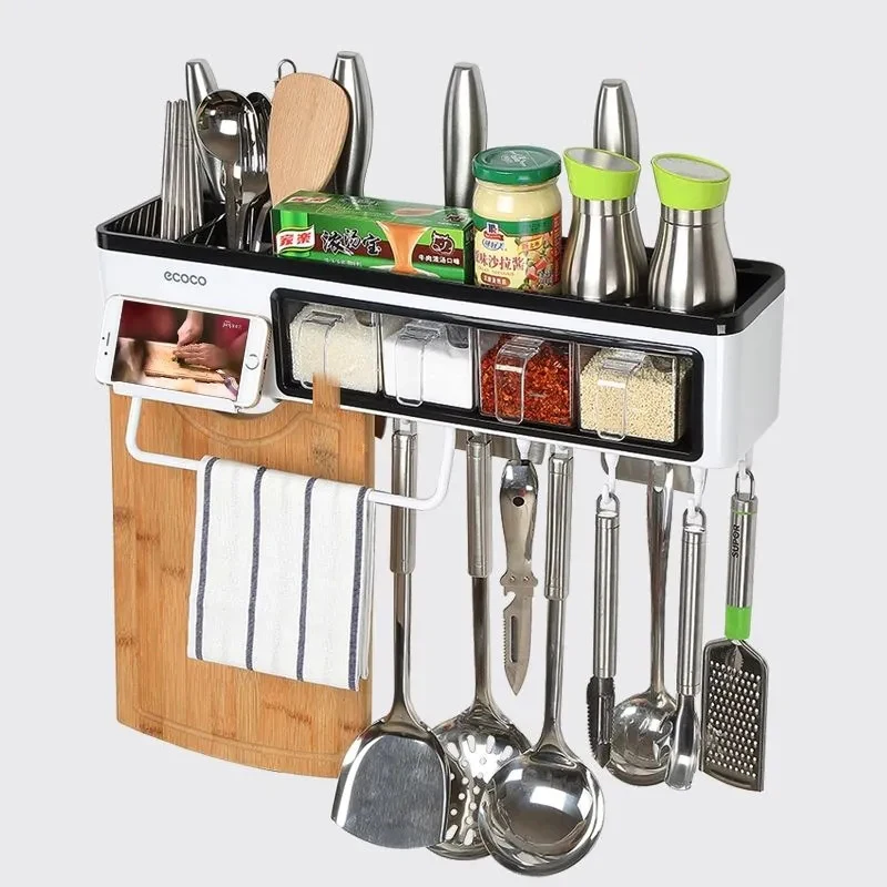 Kitchen Shelf Storage Rack Wall Mounted Kitchen Holder Organizer Multifunctional Seasoning Box for Knife Holder Kitchen Items
Kitchen Shelf Storage Rack Wall Mounted Kitchen Holder Organizer Multifunctional Seasoning Box for Knife Holder Kitchen Items