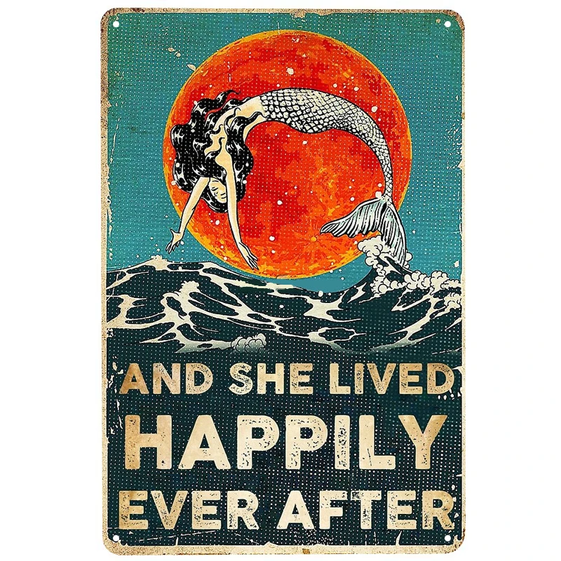 Vintage Mermaid Ever printed Metal Signs Retro Tin Signs Funny Poster Decor for Bar Pub Club Decoration for Living Room Home
Vintage Mermaid Ever printed Metal Signs Retro Tin Signs Funny Poster Decor for Bar Pub Club Decoration for Living Room Home