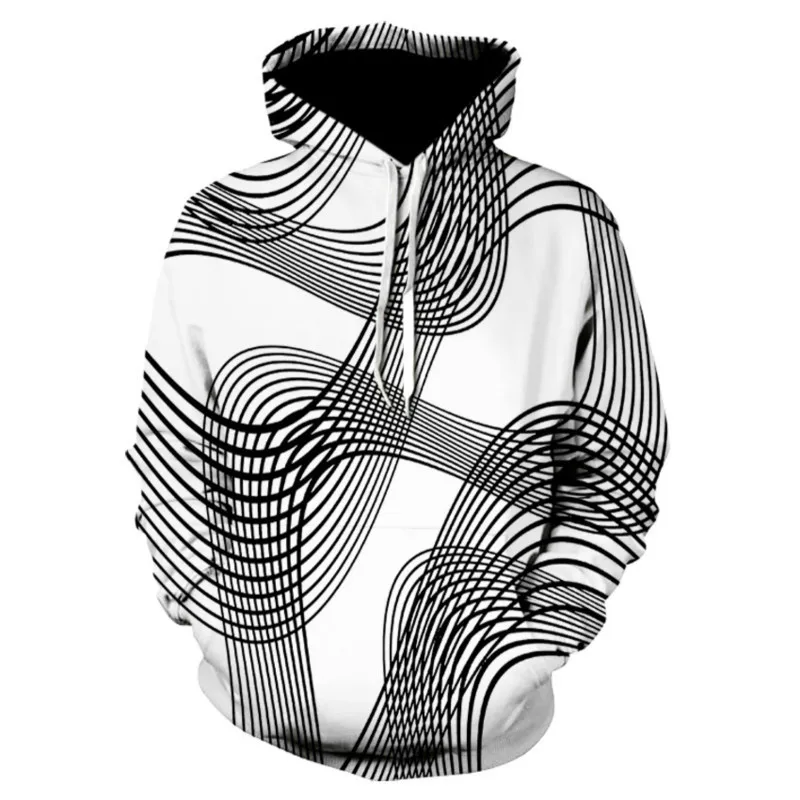 Casual Sportswear, Black And White 3D, Hip-Hop Street Hoodie, New Trend In 2021
Casual Sportswear, Black And White 3D, Hip-Hop Street Hoodie, New Trend In 2021