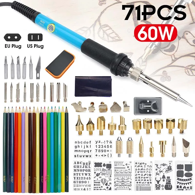 71pcs комплект для сжигания древесины резьба пирография ручка комплект Регулируемый Температура паяльник для сварки деревянных тиснение Наб...
71pcs комплект для сжигания древесины резьба пирография ручка комплект Регулируемый Температура паяльник для сварки деревянных тиснение Наб...