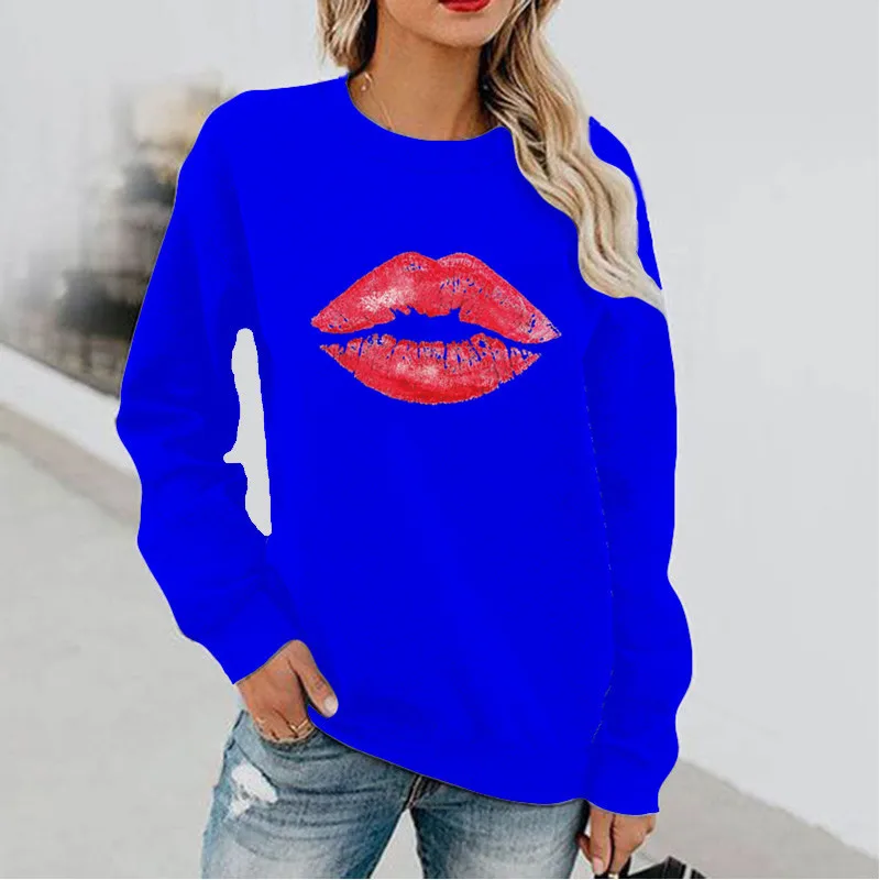 Sexy Lips Pattern Printed Long Sleeve Hoodless Round Neck Sweatshirt Women Womens Winter Tops Hoodie
Sexy Lips Pattern Printed Long Sleeve Hoodless Round Neck Sweatshirt Women Womens Winter Tops Hoodie