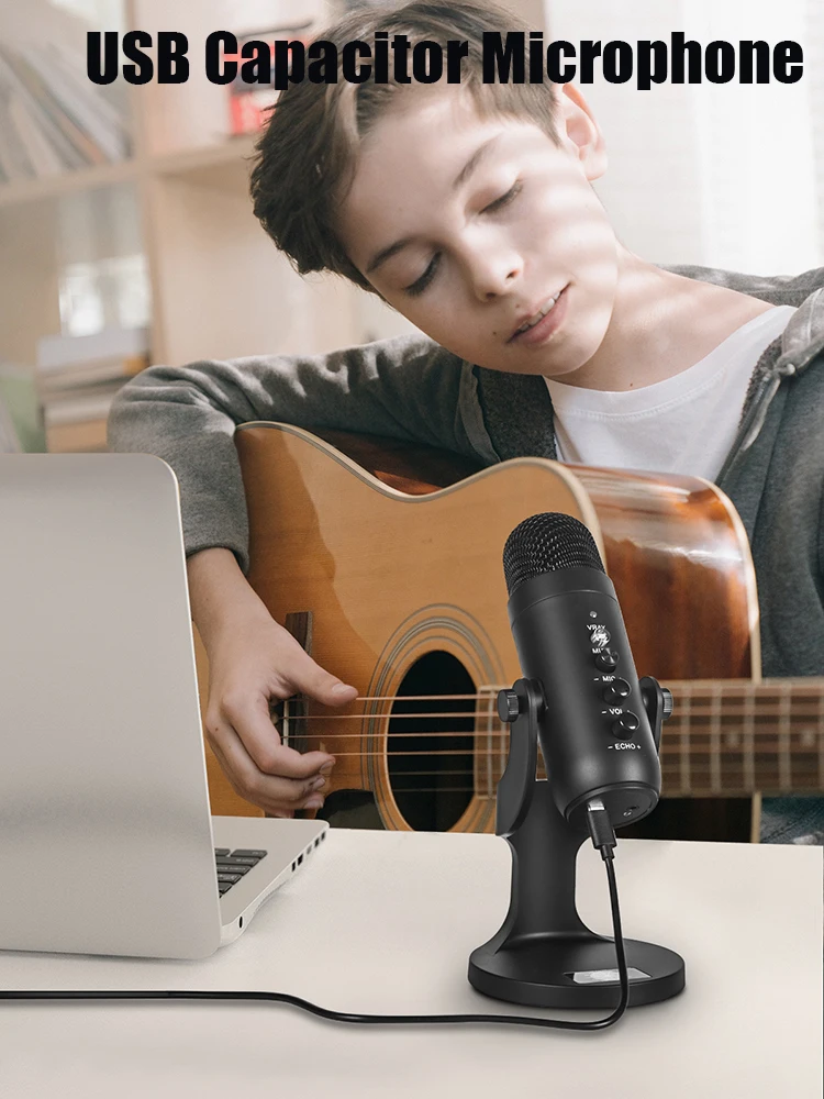 USB Condenser Microphone Set Noise Reduction Clear Sound Microphone for Gaming Live Broadcasting Music Recording
USB Condenser Microphone Set Noise Reduction Clear Sound Microphone for Gaming Live Broadcasting Music Recording