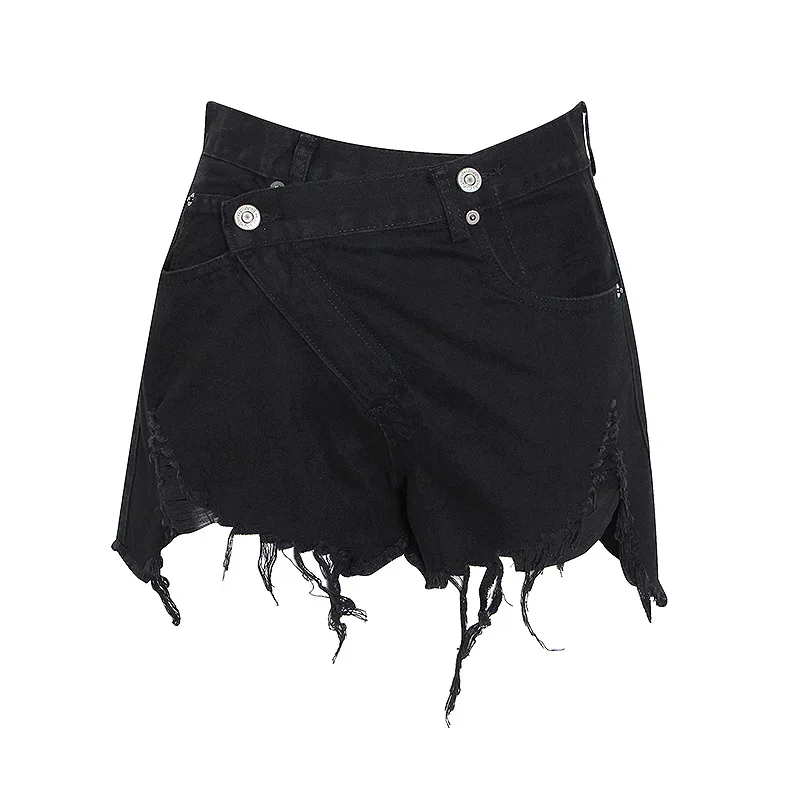 2020 Summer New Irregular Hole Denim Shorts White Jeans Women's High Waist Slim Loose A- Line Wide Leg Shorts Hot Pants
2020 Summer New Irregular Hole Denim Shorts White Jeans Women's High Waist Slim Loose A- Line Wide Leg Shorts Hot Pants