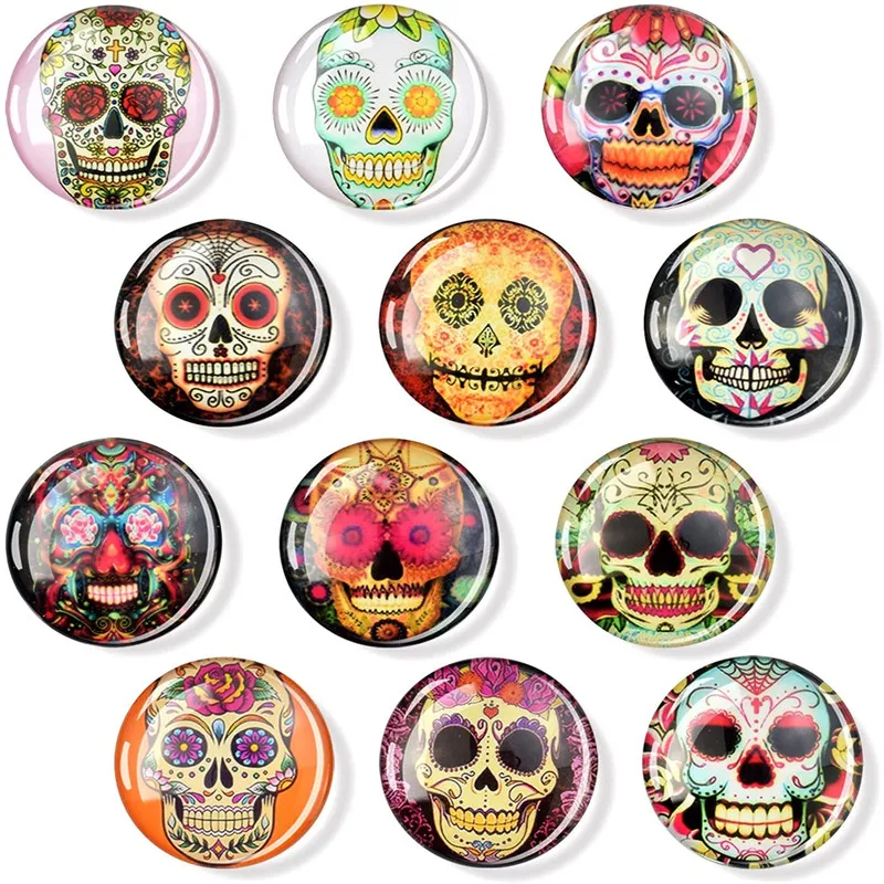 Candy Skull Stickers Fridge Magnet 30MM Glass Dome Magnetic Refrigerator Note Holder Home Decor Mexican Ghost Festival Souvenirs
Candy Skull Stickers Fridge Magnet 30MM Glass Dome Magnetic Refrigerator Note Holder Home Decor Mexican Ghost Festival Souvenirs
