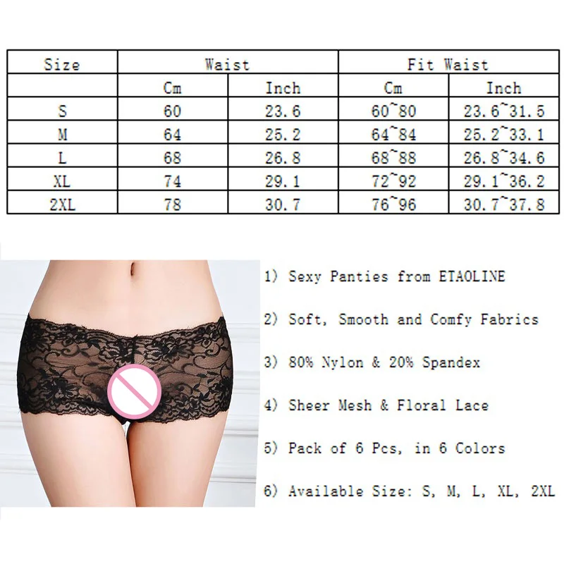 Sexy Panties Hollow Out Lace Floral Underwear Women 6pcs/lot Soft Intimates Lingerie Ladies Comfort Cotton Underpants S-2XL 
Sexy Panties Hollow Out Lace Floral Underwear Women 6pcs/lot Soft Intimates Lingerie Ladies Comfort Cotton Underpants S-2XL