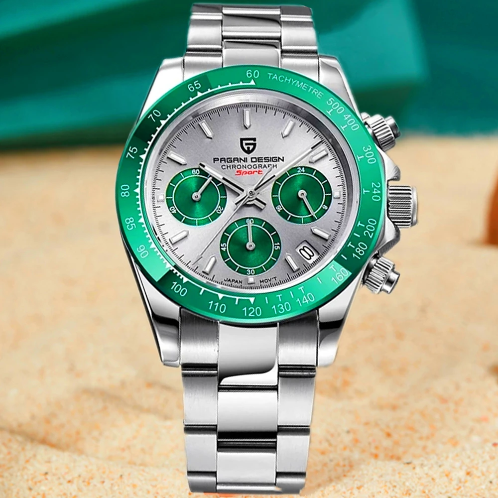 PAGANI DESIGN Fashion Men Quartz Wristwatches Luxurys Sapphire Glass Chronograph 100m Waterproof Stainless Steel Watch for Men
PAGANI DESIGN Fashion Men Quartz Wristwatches Luxurys Sapphire Glass Chronograph 100m Waterproof Stainless Steel Watch for Men