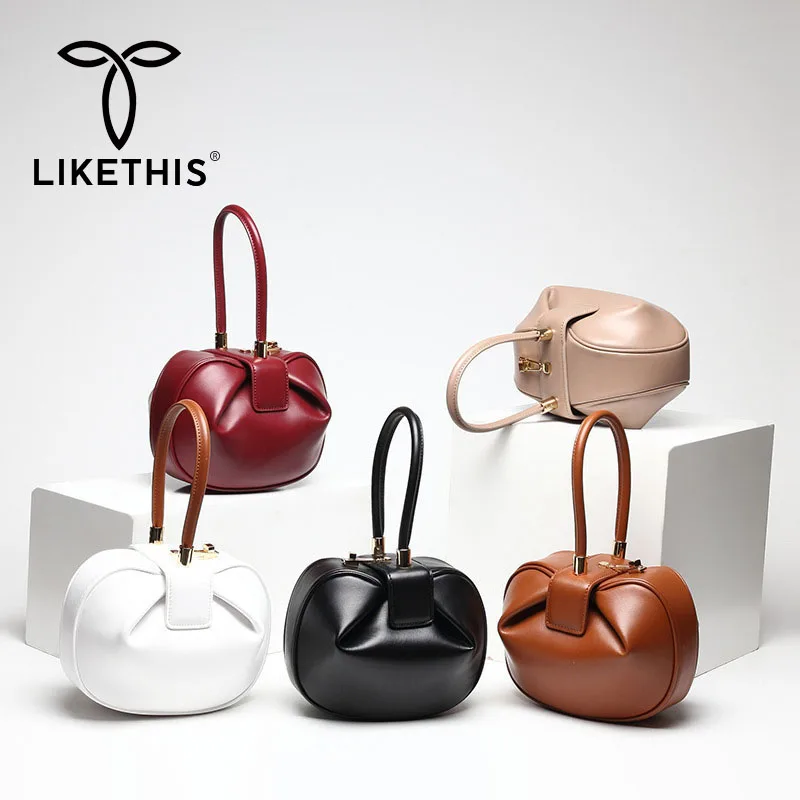 Genuine Leather Women's Handbags Fashion Ladies Dumpling Bucket Bag Vintage Bell Shape Top-Handle Tote Bags Bolsos
Genuine Leather Women's Handbags Fashion Ladies Dumpling Bucket Bag Vintage Bell Shape Top-Handle Tote Bags Bolsos