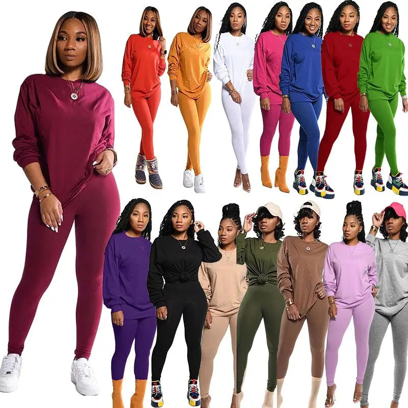 2020 Fashion Classic Solid Women's Set Two Piece Set Sweatshirt Jogger Pants Suit Tracksuit Matching Set Casual Outfit
2020 Fashion Classic Solid Women's Set Two Piece Set Sweatshirt Jogger Pants Suit Tracksuit Matching Set Casual Outfit