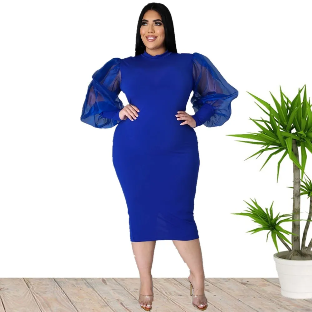 2022 Plus Size Clothing Women Spring New O Neck Slim Puff Sleeve Mid-length Dress Elegant Office Lady Work Wear Bodycon Dress
2022 Plus Size Clothing Women Spring New O Neck Slim Puff Sleeve Mid-length Dress Elegant Office Lady Work Wear Bodycon Dress