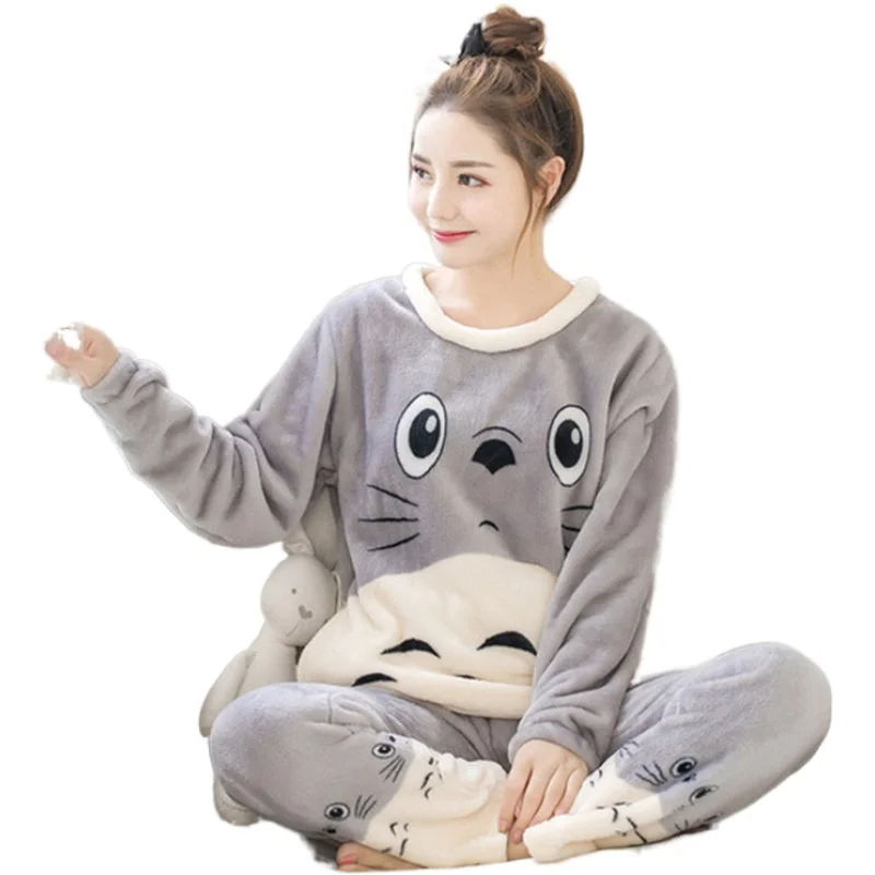 Пижамный комплект Totoro Женский, мультяшная пижама с длинным рукавом, зимний фланелевый комплект, серый пуловер с рисунком Тоторо, красный
Пижамный комплект Totoro Женский, мультяшная пижама с длинным рукавом, зимний фланелевый комплект, серый пуловер с рисунком Тоторо, красный