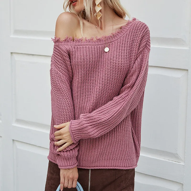 Spring 2021 New Women's Sweater Sexy Off Shoulder Women's T-shirt Solid Color Casual Slant Collar Coat Women's Loose SweaterA322
Spring 2021 New Women's Sweater Sexy Off Shoulder Women's T-shirt Solid Color Casual Slant Collar Coat Women's Loose SweaterA322