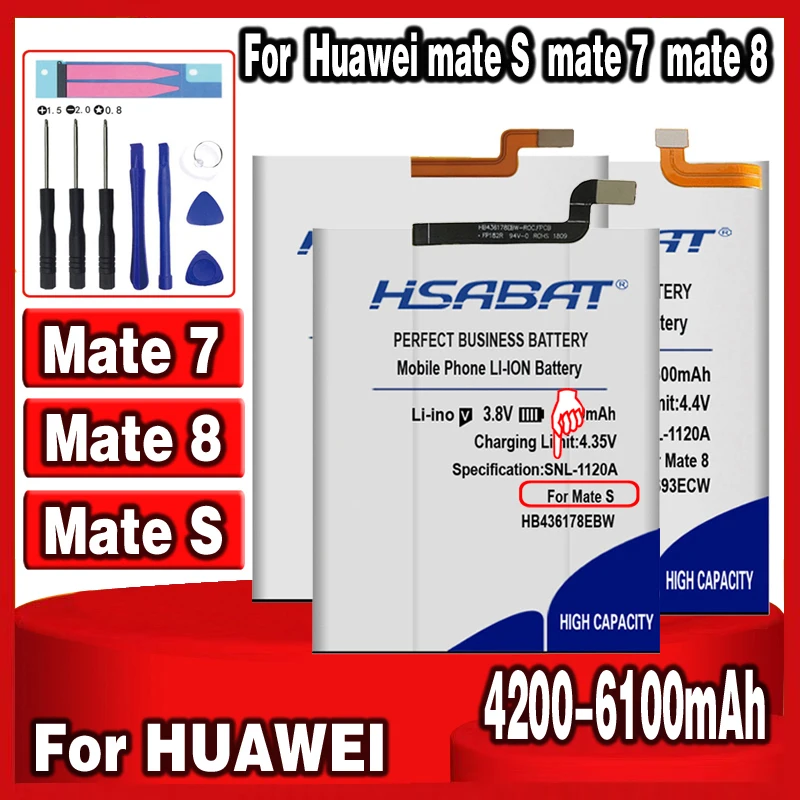 4200mAh-6100mAh Battery for HUAWEI Mate S CRR-CL00 CRR-UL00 Ascend Mate 7 Mate7 Mate 8 Mate8 MT7 TL00 NXT-AL10 NXT-TL00 NXT-CL00
4200mAh-6100mAh Battery for HUAWEI Mate S CRR-CL00 CRR-UL00 Ascend Mate 7 Mate7 Mate 8 Mate8 MT7 TL00 NXT-AL10 NXT-TL00 NXT-CL00