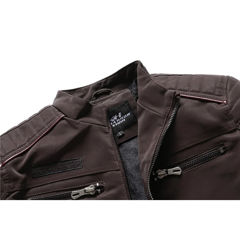 Quality men's artificial leather jacket autumn and winter warm motorcycle PU leather jacket male multi-pocket embroidery jacket
Quality men's artificial leather jacket autumn and winter warm motorcycle PU leather jacket male multi-pocket embroidery jacket