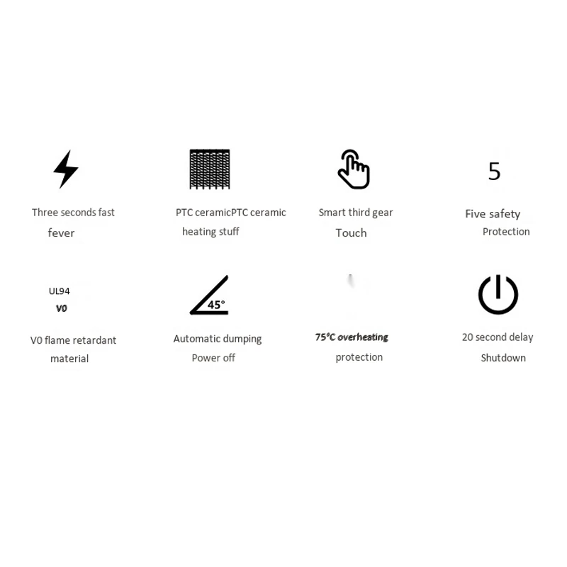 AC86 -Heater Portable Home Mini Heater Smart Desktop Electronic Heater, for Home Office(US Plug)
AC86 -Heater Portable Home Mini Heater Smart Desktop Electronic Heater, for Home Office(US Plug)